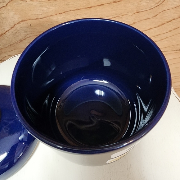 WAECHTERSBACH DOG DISH BLUE GERMANY Treats Bowl with Lid - Picture 3 of 5